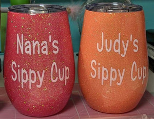 Glitter Wine Tumbler